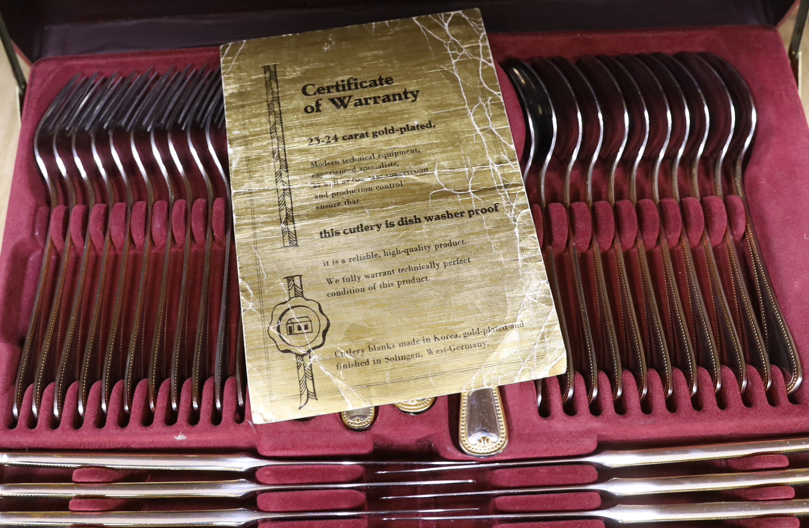 A Bestecke Solingen cutlery set, cased